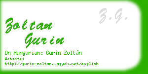 zoltan gurin business card