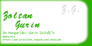 zoltan gurin business card